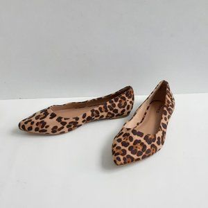Torrid Leopard Animal Print Brown Beige Ballerina Flats Shoes Pointed Toe 11 W